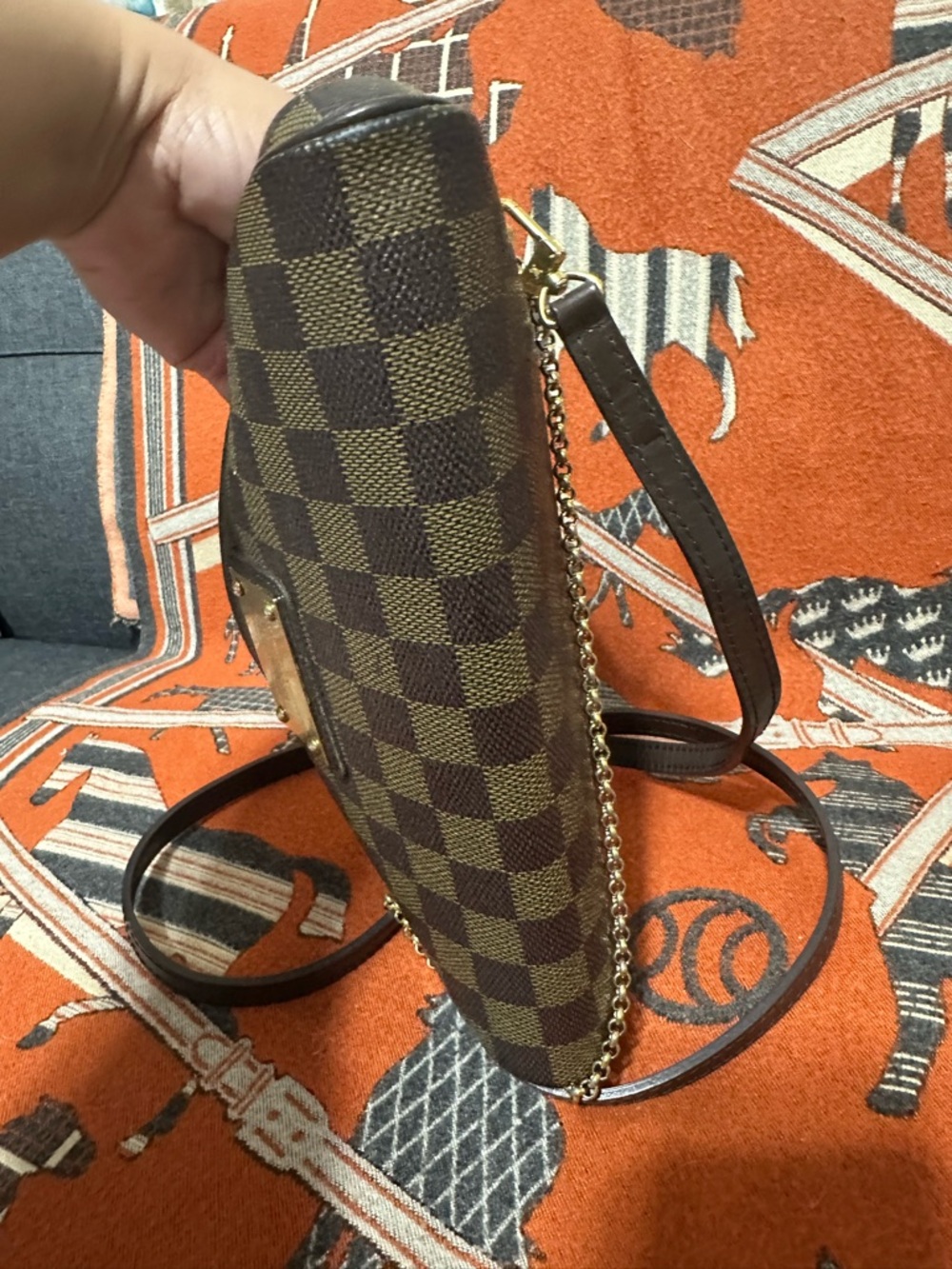 LOUIS VUITTON ❤️🌟DU3088 EVA 2-WAY DAMIER EBENE BAG ⭐️ - Picture 5 of 11